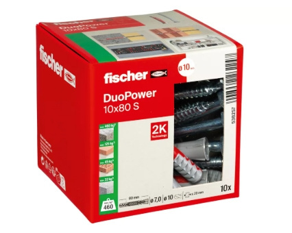 Kołek z wkrętem 10x80 DuoPower Kołek z wkrętem 10x80 DuoPower