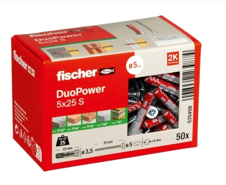 Kołek z wkrętem 5x25 DuoPower