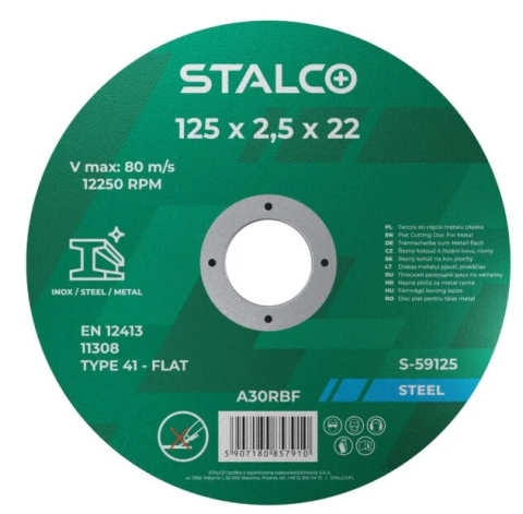 Tarcza do cięcia stali 125 mm Tarcza do cięcia stali 125 mm