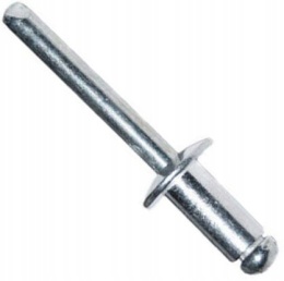 Nit zrywalny 4,8x16 z łbem płaskim Al/Fe DIN 7337