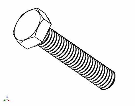 Śruba M16x30 z łbem 6-kątnym z pełnym gwintem DIN 933 A2-70 Śruba M16x30 z łbem 6-kątnym z pełnym gwintem DIN 933 A2-70