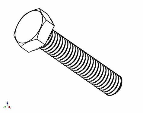 Śruba M14x30 z łbem 6-kątnym z pełnym gwintem DIN 933 kl. 8,8 ocynk Śruba M14x30 z łbem 6-kątnym z pełnym gwintem DIN 933 kl. 8,8 ocynk