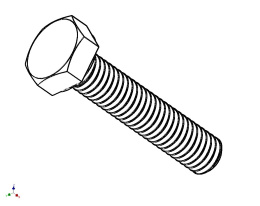 Śruba M14x50 z łbem 6-kątnym z pełnym gwintem DIN 933 kl. 10,9