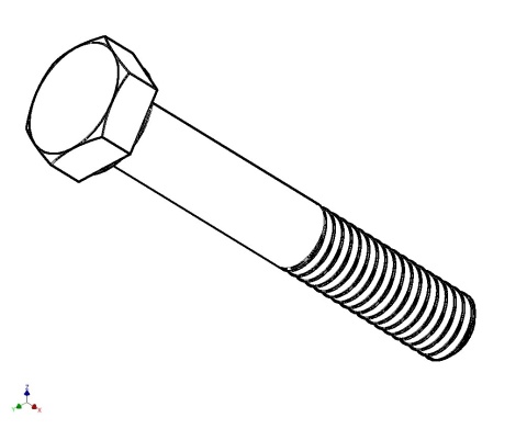 Śruba M16x70 z łbem 6-kątnym z niepełnym gwintem DIN 931 kl. 10,9